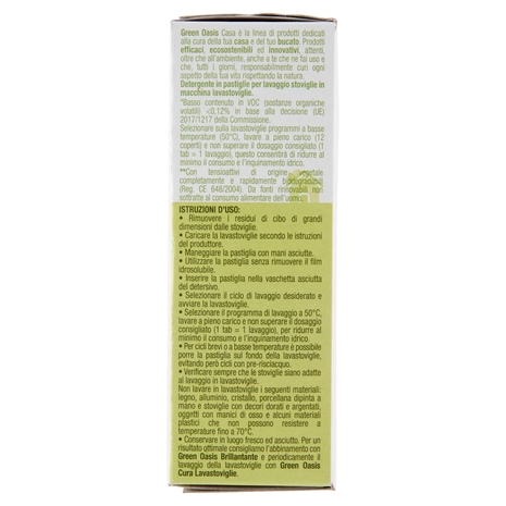 22 Tabs Detergente Lavastoviglie Green Oasis